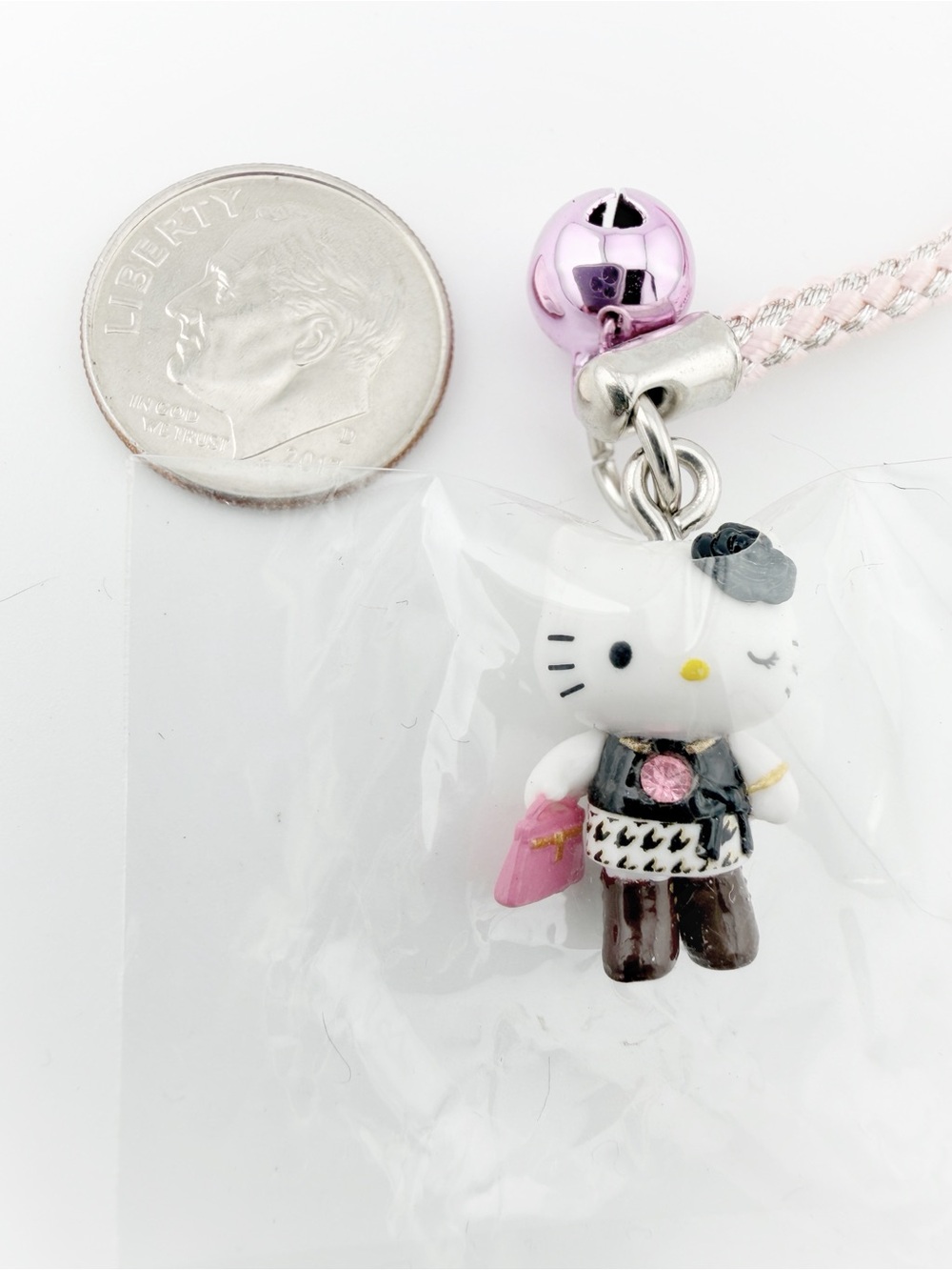 Rare Vintage Hello Kitty Sanrio Japan Gotochi Netsuke Charm Strap Susukino NWT